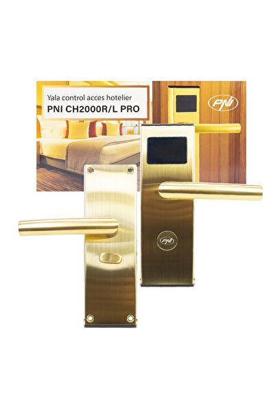 PNI Yala control acces hotelier CH2000L PRO Gold cu cititor de card deschider...