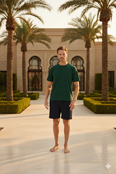 KLY New Season 2026 Men's O.Yaka Luxury Design Shorts with Striped Pajama Set