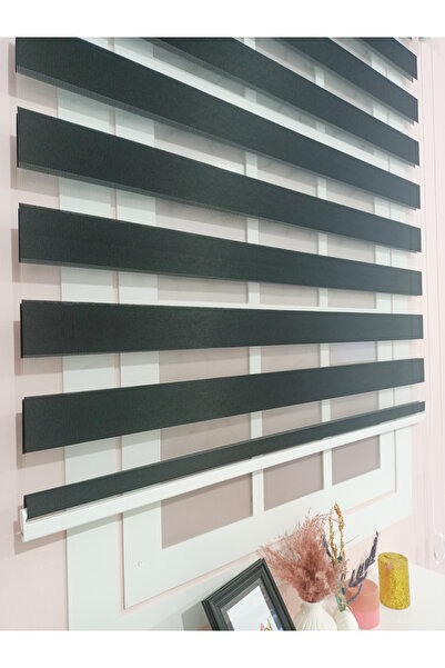 evana home Siyah Zebra Stor Perde – Modern Düz Zebra Tasarımı