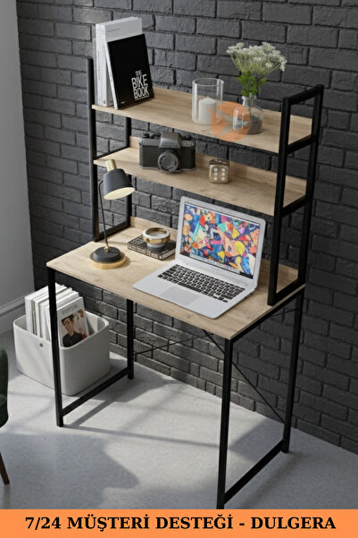 DULGERA Çalışma Masası Raflı Kitaplık Çok Amaçlı Ofis Masa
