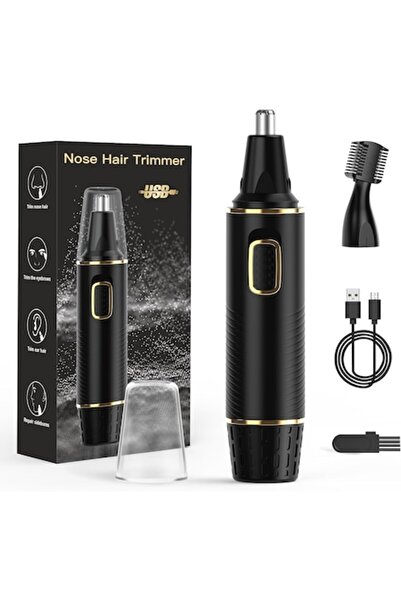 OEM Trimmer de tuns Brigin USB reîncărcabil IPX7 pentru nas, urechi și păr facial, lamă din oțel inoxidabil, negru