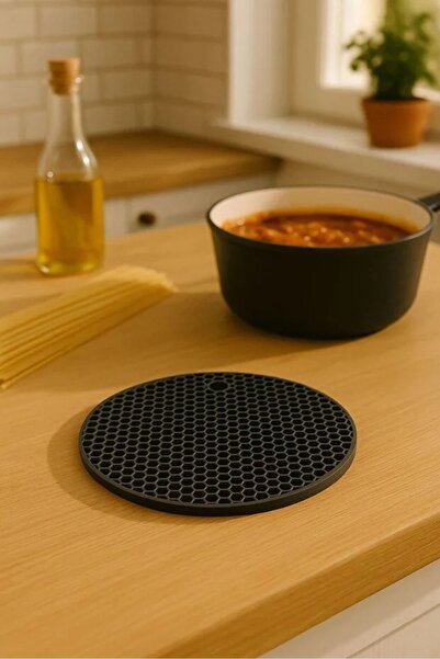 EsaDesign Isıya Dayanıklı Silikon Nihale & Çok Amaçlı Kaymaz Pişirme Matı – K...