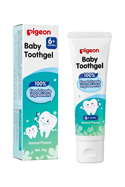 Pigeon جل أسنان للأطفال بنكهة طبيعية لطيفة للأطفال من عمر 6 أشهر فما فوق - 45 جرام