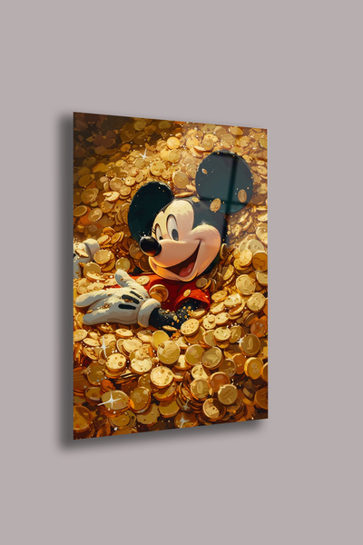 gxe.art Pictură pe sticlă Retro Mickey Cartoon personaj