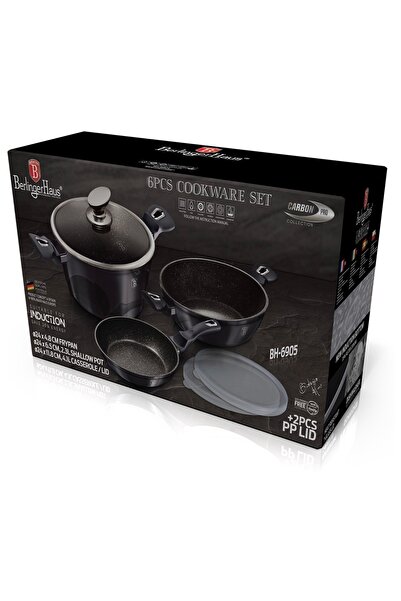 Berlinger Haus BH-6905 Carbon 6 Parça Granit Cookware Set