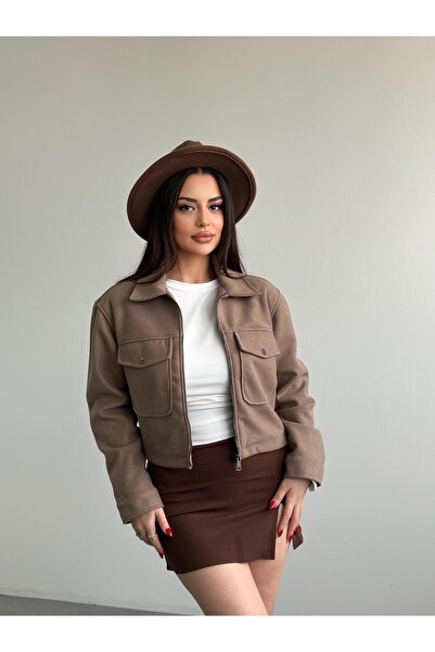 bbeox.com Süet Bel Büzgülü Ceket