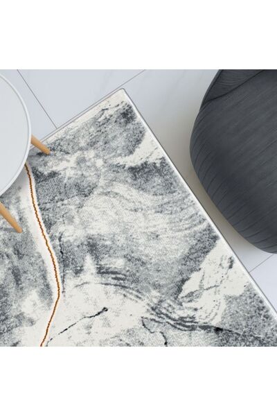 Danube Home سجادة تجريدية من جاليريا لوكس، غطاء أرضي، 240×340 سم، أبيض وأسود، 231200400466