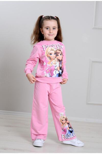 LİLLYPİCCA Детски комплект от 2 части с пуловер с мотив на Елза и панталони с широки крачоли