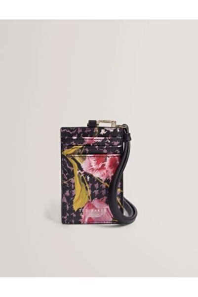 Ted Baker Floral Check Print Card Holder Lanyard -