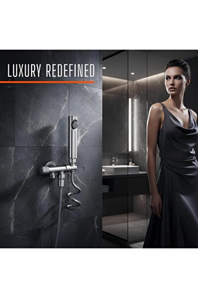 Aishini Premium ssv5.0 Handheld Bidet Sprayer Kit for Toilet (Grey)