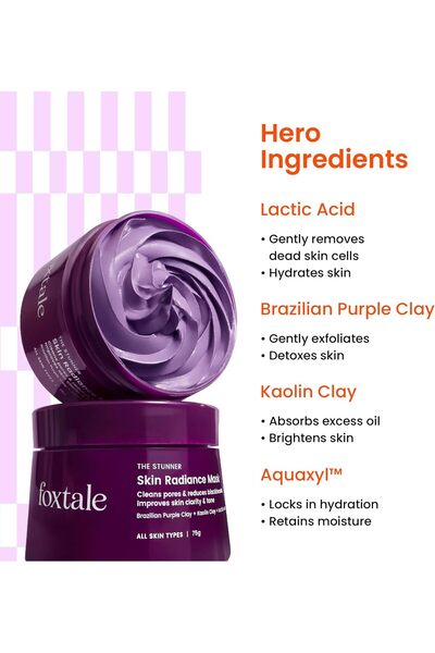 Foxtale De-Tan Face Mask for Glowing Skin - 75g