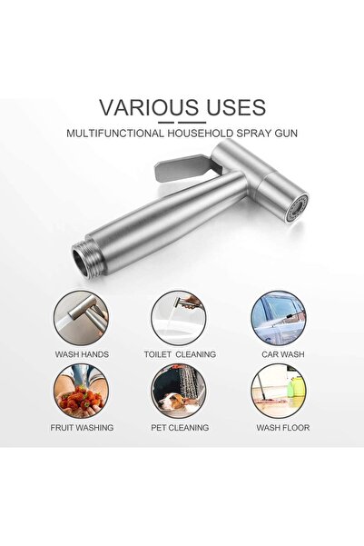 LIXADA Handheld Bidet Sprayer (Stainless Steel, Brushed)