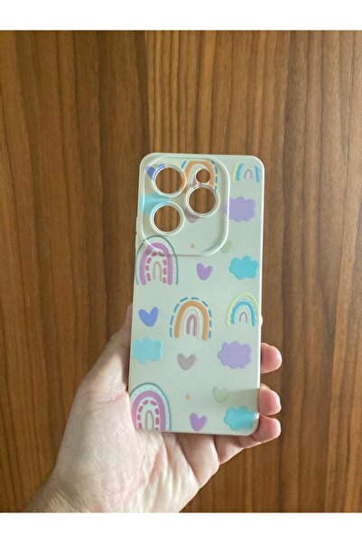 Newon غطاء هاتف TECNO SPARK 20 PRO مطبوع بتصميم قلب من السيليكون المخملي (متو...