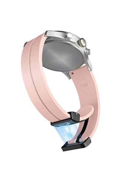 Sarphia Store Curea de ceas din silicon, reglabilă, rezistentă la apă, roz, 22 mm