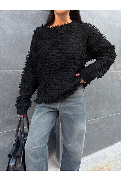 Cistern İstanbul Women's Plush Tassel Sweater