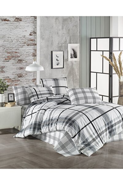 Beğenal Set de lenjerie de pat pentru o persoană Ranforce Light (gri lemn).