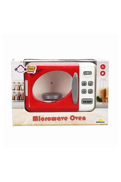 Sunman Little Chef Sesli ve Işıklı Oyuncak Mikrodalga Fırın (Dönen Tepsi)