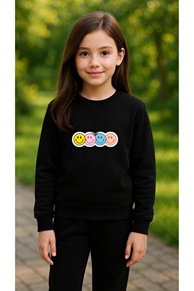 playwear Παιδικό Φούτερ EMOCİ με στάμπα για κορίτσια και αγόρια, με λαιμόκοψη...