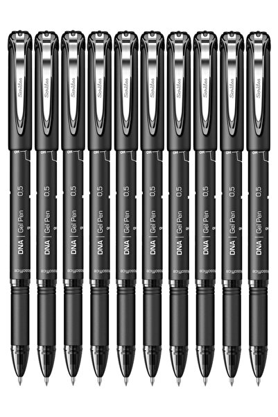 Siyah Pilot Kalem DNA Gel Pen 10 Adet Scrikss Pilot Kalem 0.7 mm Roller Uçlu Pilot Kalem İnce Uçlu L