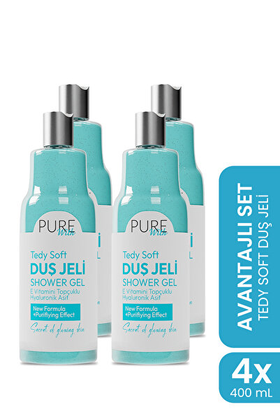 Pure With E Vitamin Topçuklu Okyanus Özlü Hyaluronik Asitli Duş Jeli – 4x400 ML