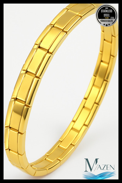 MAZEN سوار ساحر إيطالي من الفولاذ مقاس 7 مم مع شريط رفيع (اختر المقاس).