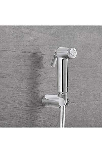 SULFAR Handheld Trigger Bidet Sprayer Set, Tempesta-F Collection (Silver)