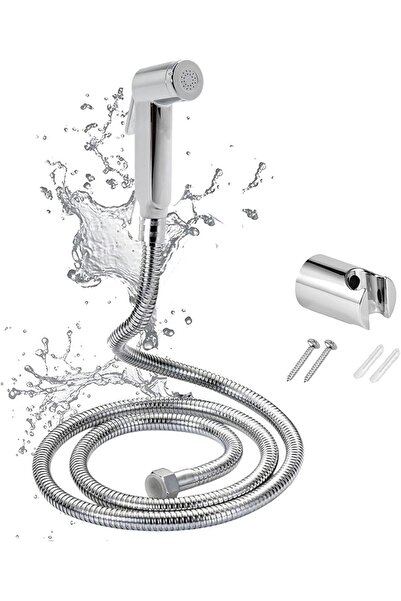 Generic AZTON S-3044 Premium Chrome Handheld Bidet Sprayer Set - 47 in Hose