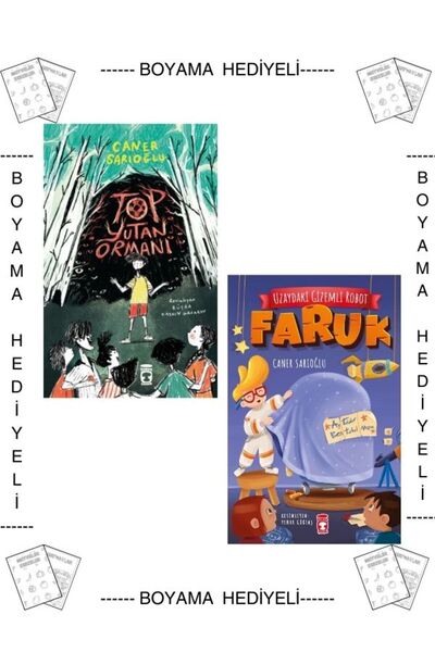 Timaş Çocuk Boyamalı (2) Top Yutan Ormanı Uzaydaki Gizemli Robot Faruk Caner ...