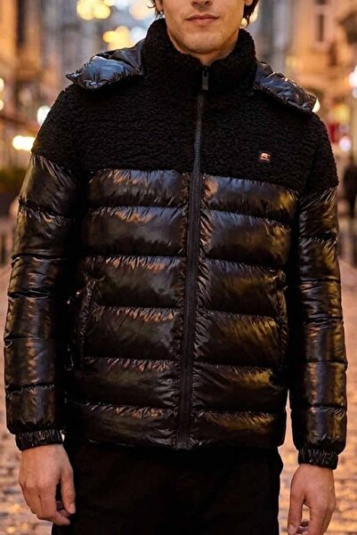 Bad Bear Men's Winter Coat Shiny Black
