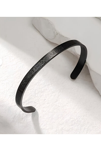 Chillin' سوار عالي الجودة من الفولاذ المقاوم للصدأ 316L مطرز بآية الكرسي قابل...