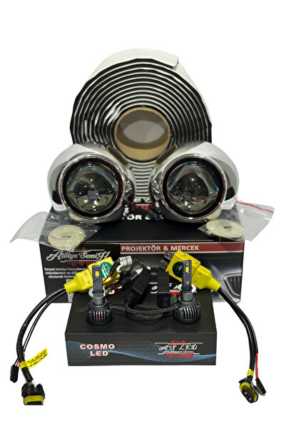 Atölye Semih 3.0 inç Bi-Xenon Mercek & H1 Cosmo Led & Kablo Kiti & Far Butili