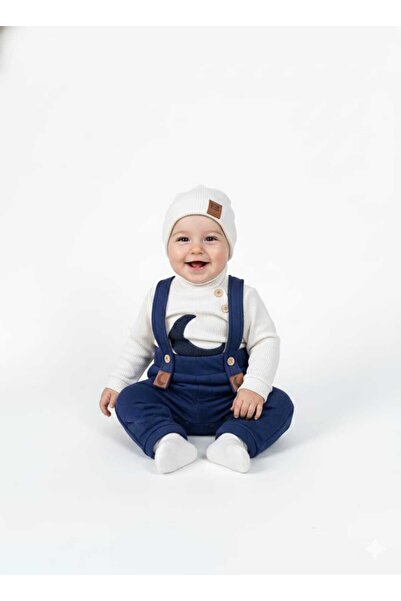 ENSONO Quilted Salopet Embroidered Beret Turtleneck Badi Winter Baby Boy Set