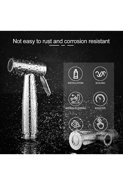 LIXADA Handheld Bidet Sprayer (Stainless Steel, Brushed)