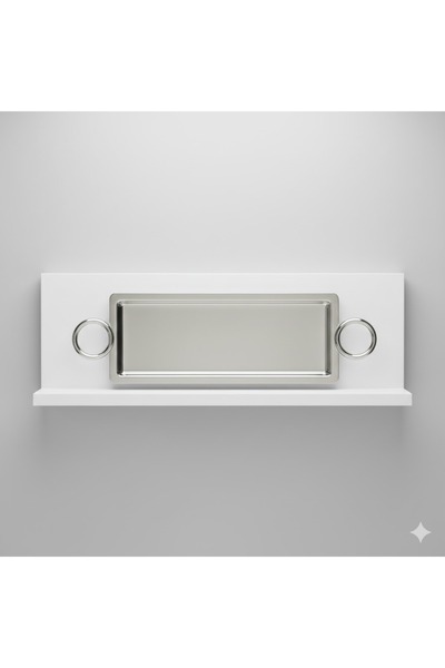 Dania ✨ صينية تقديم فاخرة بمقابض فضية – مقاس 41×17 سم ✨