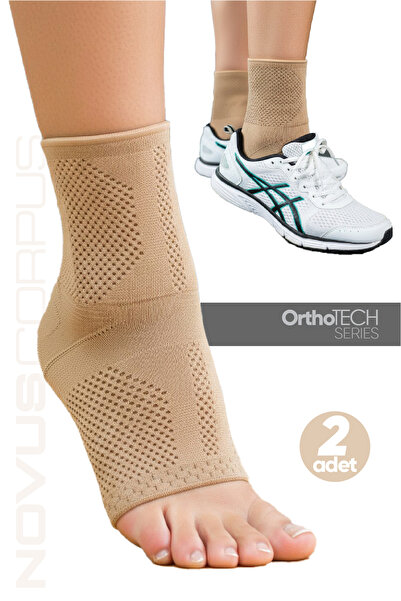 NOVUS CORPUS NO CO 2'li Ortopedik Spor Ayak Bilekliği Unisex Spor Antrenman Gym Koşu Fitness Ayak Bileği Koruyucu