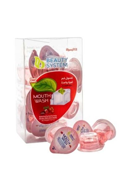 BEAUTY SYSTEM Strawberry Mouthwash Capsules, 12 pcs