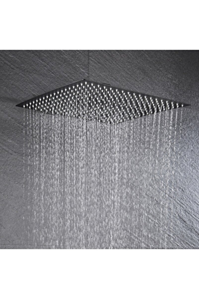 Mexen Matte black shower head, 50 x 50 cm