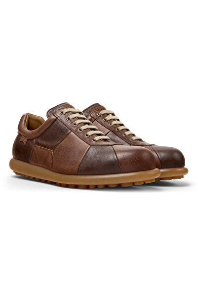CAMPER Men’s Brown Genuine Leather Daily Lace-Up Shoes Classic Elegant Comfort Sole Twins