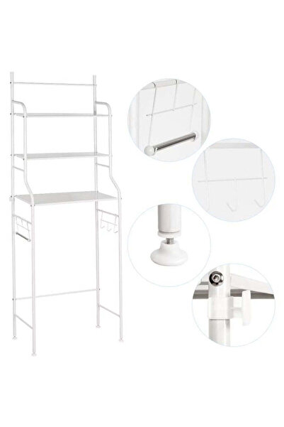 Tenzo Raft de depozitare deasupra toaletei/mașinii de spălat, organizator mul...