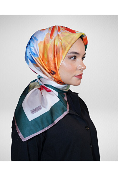 Akel Digital Crystal Scarf Pastel Floral Pattern