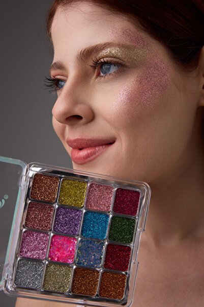 GulFlower 16-Piece Glitter Shimmer Eyeshadow