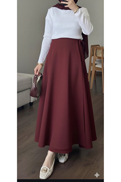 CNG MODA Fusta din material scuba cu legături înfășurate