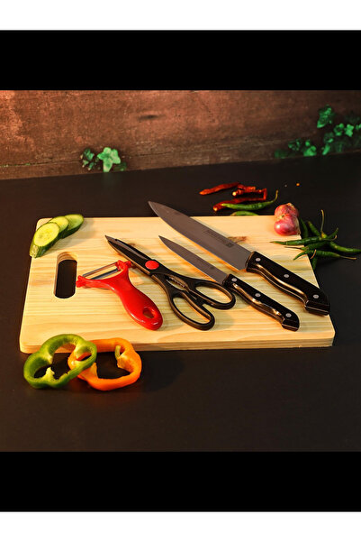ROYALFORD 4-Pieces Kitchen Tool with Wooden Cutting Board RF7826