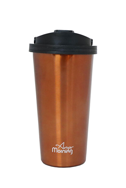 Any Morning Stainless Steel Coffee Tumbler, Copper