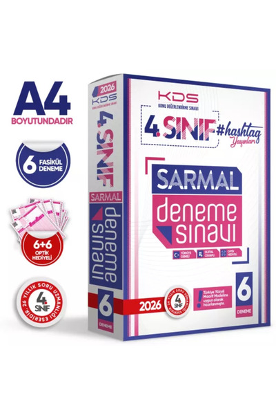 Karakutu Yayınları 2026 4.Sınıf #hashtag Kazanım Değerlendirme Sınavı 6lı SAR...