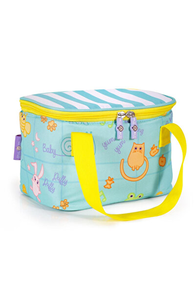 Milk & Moo حقيبة غداء معزولة، خضراء