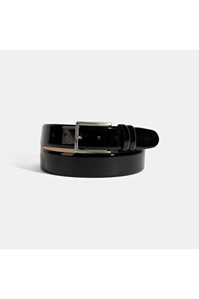 Desa Men's Black Patent Leather Classic Belt