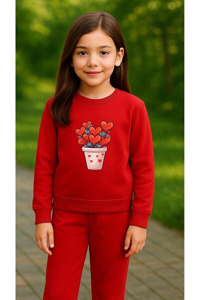 playwear Παιδικό Φούτερ Σετ με στάμπα SAKSI HEART για Κορίτσια και Αγόρια, με...