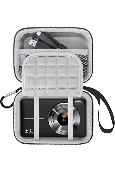 Lacdo حقيبة حمل كاميرا صلبة من مادة EVA للكاميرات الرقمية الصغيرة، باللونين ا...