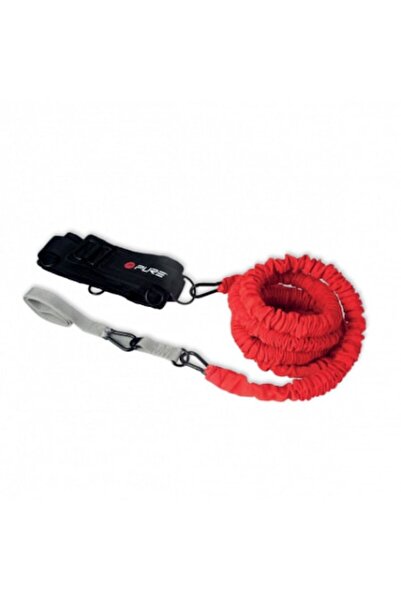 P2I Centură de rezistență Sprint 4,8 m Flexi-Cord negru/roșu/gri cu geantă de depozitare și mâner de siguranță